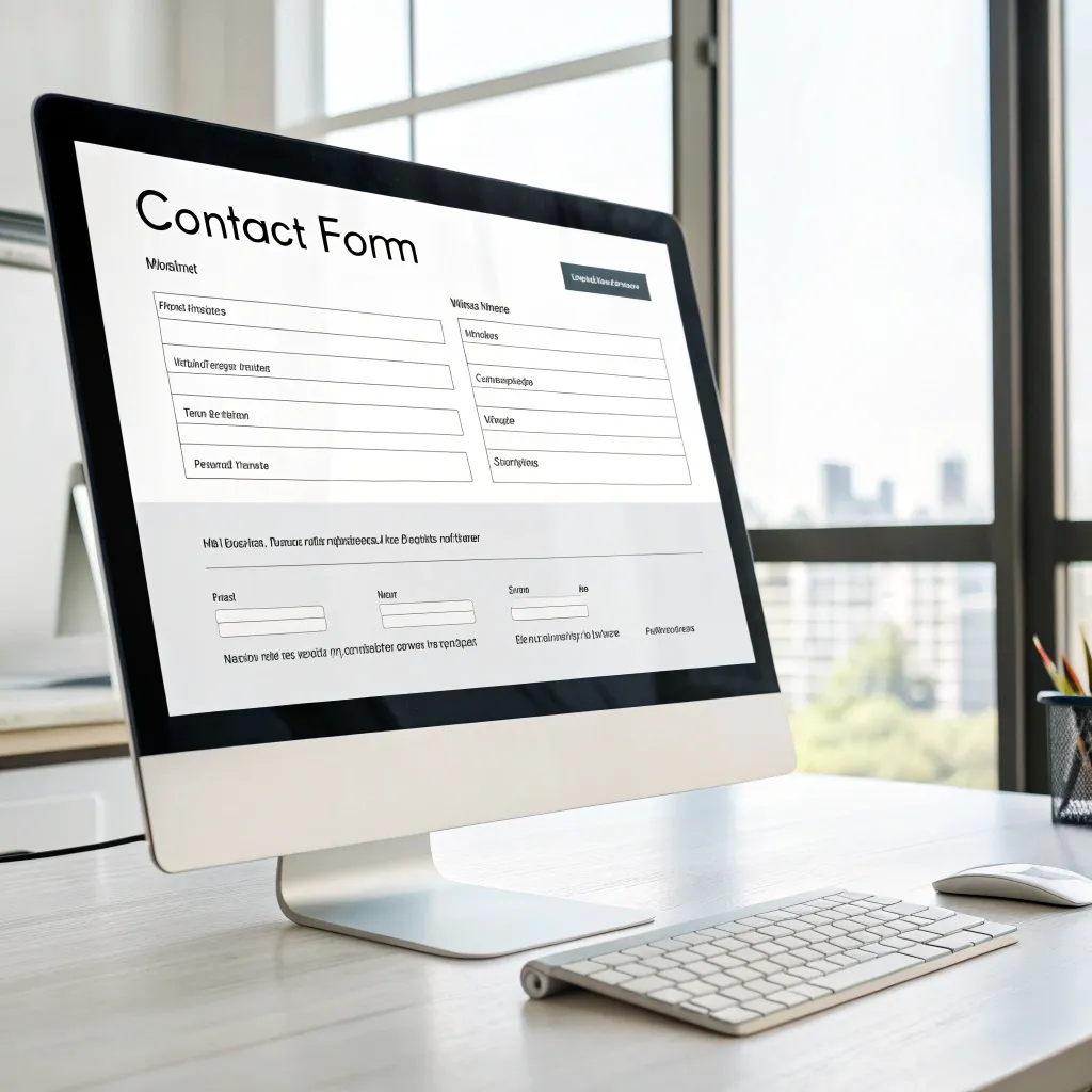 A professional contact form for business inquiries
